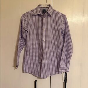 Izod Lavender Plaid Button Down Shirt